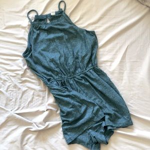 Size small dark teal knitted Romper!